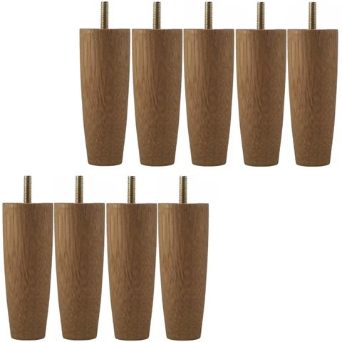 Kit 9 Pés Para Móveis Cama Casal Pé Para Cama Box Em Madeira