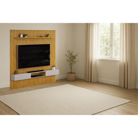Home P/ Tv Trento 250x240cm Cedro/bali - Dj Móveis