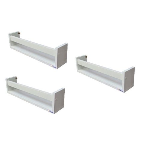 Revisteiro para quarto de menina menino branco kit 3pç