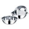 Conjunto bowl em aço inox 3 peças tigelas de 19cm 21cm 23cm - 1