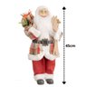 Papai Noel Decorativo Casaco Xadrez Ski e Saco de Presentes 45cm - Bela Flor - 4