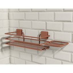 Porta Shampoo com Saboneteira - Linha Premium Decotec Cobre - 2