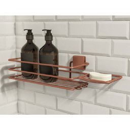 Porta Shampoo com Saboneteira - Linha Premium Decotec Cobre - 1