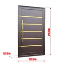 Ver imagem 2 de Porta Pivot.Alumínio Lamb.Premium c/Pux.e.Elite Marrom Gold 216x120 Brimak