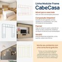 Ver imagem 2 de Armário de Canto Suspenso 40cm Módulo Frame CabeCasa MadeiraOriginals Bege/Acácia/Arenas