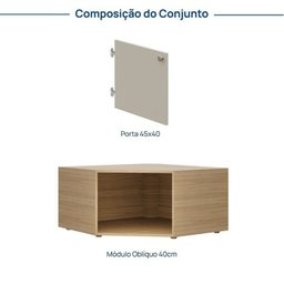 Armário de Canto Suspenso 40cm Módulo Frame CabeCasa MadeiraMadeira - 3