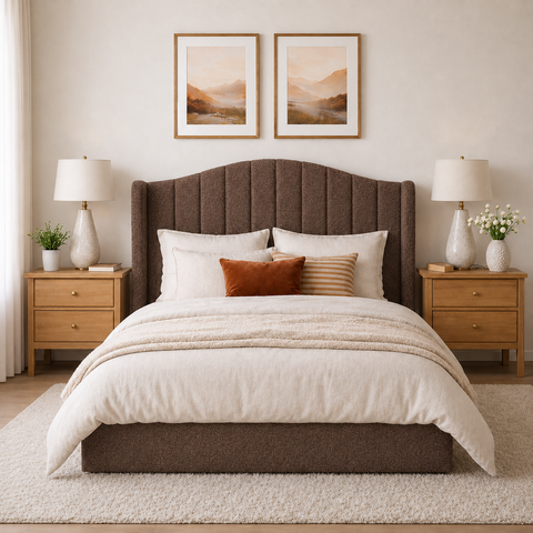 Cabeceira Cama Box Casal Queen 160cm Zoe Estofada Boucle Moderna