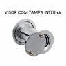 Olho Mágico para Porta Madeira Visor Inox Escovado Stam 180° Visor de Porta Angulo 180 Graus (olho M - 3