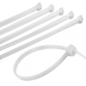 Abraçadeira de Nylon 3,6x300mm com 100 Unidades Branca Force Line