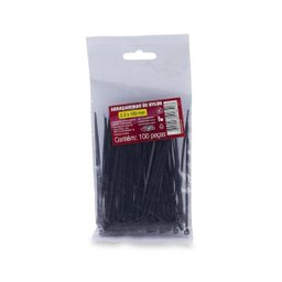 Abraçadeira de Nylon 2,5x100mm com 100 Unidades Preta Force Line - 2
