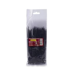 Abraçadeira de Nylon 2,5x150mm com 100 Unidades Preta Force Line - 2