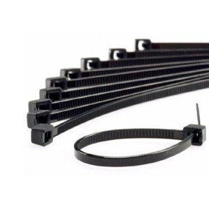 Abraçadeira de Nylon 2,5x150mm com 100 Unidades Preta Force Line