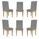 Ver imagem 1 de Kit 6 Cadeiras Estofadas Reforçada Mesa de Jantar Grafite