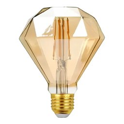 Kit 2 Lâmpadas Filamento Led Diamante G95 4w Vidro Âmbar Biv - 3