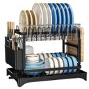 Ver imagem 1 de Escorredor de Louça Talheres Prato Copo Pia Bancada Mesa Cozinha Suporte Limpeza Multiuso Organizaça