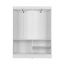Ver mais imagens de Guarda Roupa 4 Portas de Abrir Solteiro 135cm 5 Nichos Renzo Branco Fosco