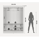Ver mais imagens de Guarda-roupas 4 Portas Renzo Casal 5 Nichos Quarto Branco Fosco