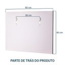 Ver imagem 2 de Armário para Banheiro com Espelho Bege Claro Metal Parede 1 Porta sem Gavetas MDP 58cm Mercado