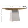 Mesa de Jantar 135x90 Cm Barbara sem Vidro Ype Off White – New Ceval - 2