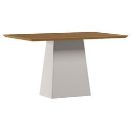 Mesa de Jantar 135x90 Cm Barbara sem Vidro Ype Off White – New Ceval - 1