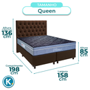 Ver imagem 3 de Kit Cama Box + Cabeceira + Colchão Queen Molas Ensacadas - Petrus - Paropas
