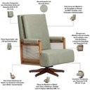 Ver imagem 4 de Poltrona de Amamentação com Balanço Giratória Líria D02 Bouclê Verde Oliva C-199 - Lyam Decor