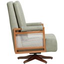 Ver imagem 6 de Poltrona de Amamentação com Balanço Giratória Líria D02 Bouclê Verde Oliva C-199 - Lyam Decor