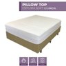 Pillow Top Casal Espuma Soft 5cm Capa Removível 100x200cm Branco - 9