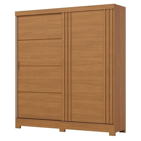 Guarda Roupa Solteiro 02 Portas de Correr 03 Gavetas Prime Cinamomo - Henn - Briz