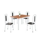 Ver imagem 2 de Conjunto para Sala de Jantar com 4 Cadeiras Lívia Branco/Preto