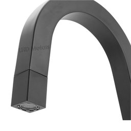 Torneira Banheiro Quadrada Preto Black Pratica Clean Alta - 4