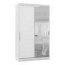 Ver imagem 1 de Guarda Roupa Modulado Alpes 2 Portas Correr C/ Espelho - Módulo Luciane:branco