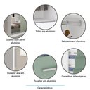 Ver imagem 3 de Guarda Roupa Modulado Alpes 2 Portas Correr C/ Espelho - Módulo Luciane:branco