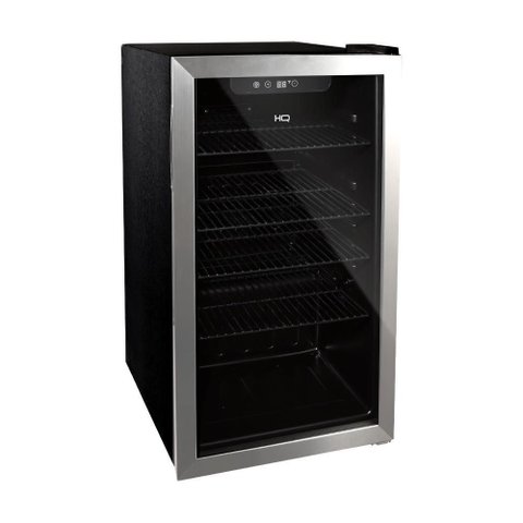 Cervejeira Expositor Vertical Hq Vidro Duplo 100 Litros Inox Hq-100cevpv