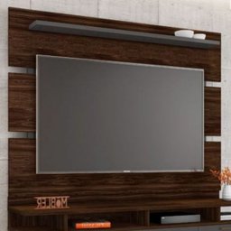 Rack Bancada Painel para Tv até 65” Arcade 160 Cm Estante:marrom Palisandro/ Cinza Régio - 8