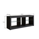 Ver imagem 4 de Rack para TV até 55 Polegadas Gamer com LED e 2 Prateleiras de Vidro Multimóveis Crpro-RCK030 Preto
