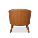 Ver imagem 6 de Poltrona Sala Decorativa Stella Pé Madeira Trapézio Castanho Sintético Pu Whisky D03 - D’Rossi