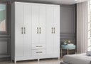 Ver imagem 1 de Guarda Roupa 6 Portas 2 Gavetas Branco Moval Móveis Panamá 182x153x47