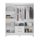 Ver imagem 3 de Guarda Roupa 6 Portas 2 Gavetas Branco Moval Móveis Panamá 182x153x47