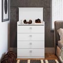 Ver imagem 2 de Cômoda 4 Gavetas com Gabinete Oculto 68cm Linha Lock Lk092 Art In Móveis - Branco