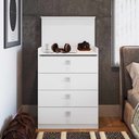 Ver imagem 2 de Cômoda 4 Gavetas com Gabinete Oculto 68cm Linha Lock LK092 Art In Móveis - Branco