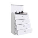Ver imagem 3 de Cômoda 4 Gavetas com Gabinete Oculto 68cm Linha Lock Lk092 Art In Móveis - Branco