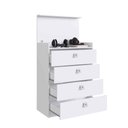 Ver imagem 3 de Cômoda 4 Gavetas com Gabinete Oculto 68cm Linha Lock LK092 Art In Móveis - Branco