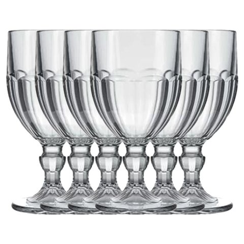 Kit com 6 Taça Bristol Água 340ml Nadir Figueiredo