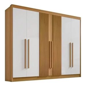 Guarda Roupa Casal Athos Ripado Cinamomo Off White Ddoro