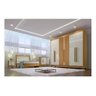 Guarda Roupa Casal Athos Ripado Cinamomo Off White Ddoro - 2