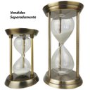 Ver imagem 3 de Ampulheta em Metal Tamanho Grande Bronze 32 cm Genuinos Ampulheta Decorativa Grande
