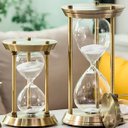 Ver imagem 6 de Ampulheta em Metal Tamanho Grande Bronze 32 cm Genuinos Ampulheta Decorativa Grande