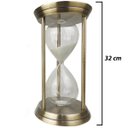 Ver imagem 2 de Ampulheta em Metal Tamanho Grande Bronze 32 cm Genuinos Ampulheta Decorativa Grande