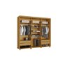 Guarda Roupa Casal Madri 100% Mdf Pés Madeira Camas Fênix - 3